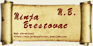 Minja Brestovac vizit kartica